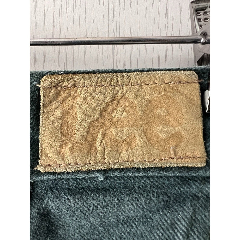 Vintage 90's Lee Jeans Green Denim Women Size 18 Deep Green 34" X 29.5" 14" Rise - Picture 9 of 12